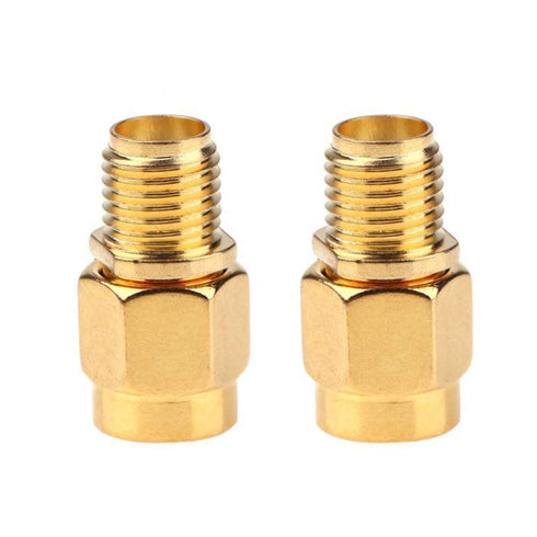 SMA Female to RP-SMA Male Jack Adapter, 50ohm, Pure Brass, Antenna, Coaxial, 4 Pack...
