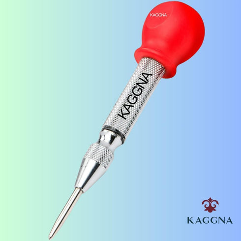 5-Inch Automatic Center Punch for Metal, Leather Punch, Adjustable Impact Spring Loaded Center Punch Tool, Spring Punch, Center Punch Spring Loade...