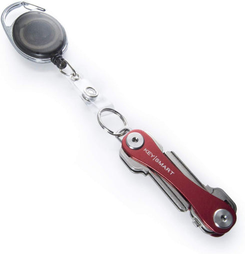 KeySmart Retractable Carabiner - Belt Clip Key Ring and Snap Badge Reel (1-Pack) - Multipurpose and Durable Badge Holder/Carabiner...
