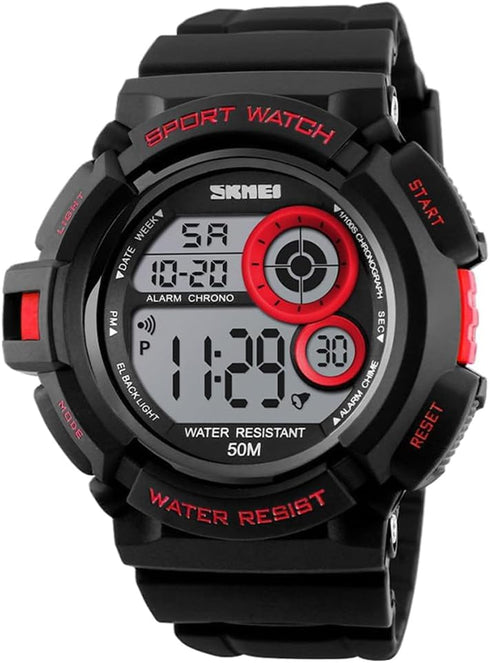 Men Sport Digital Watch 7 Colors LED Light Outdoor Military Watches Chronograph Alarm Clock Wristwatch...
