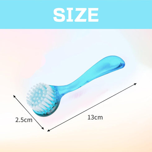 2 Pcs Face Brushes for Cleansing Set Small Manual Exfoliating Brushes for Cleaning Face Spa & Makeup Removal Charcoal Infused Scrubbing Brushes Id...
