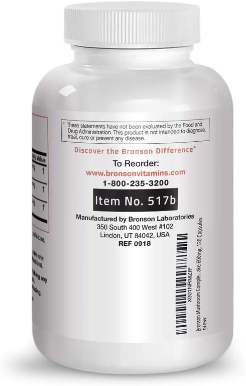 Triple Mushroom Complex - Maitake - Reishi - Shiitake - Powerful Antioxidant and Immune System Booster - Full Spectrum Mushroom Complex - 600 mg C...