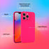 Silicone Phone Case Compatible with iPhone 15 Pro Max Case, Neon Pink Silicone Sling Wristband Phone Case, Liquid Silicone with Anti-Scratch Micro...
