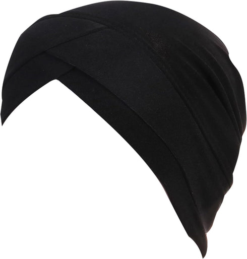 Vowcarol Hijab Cap Under Scarf Black Hijab Undercap (Hijab Accessory), Black, Size One Size, Medium...