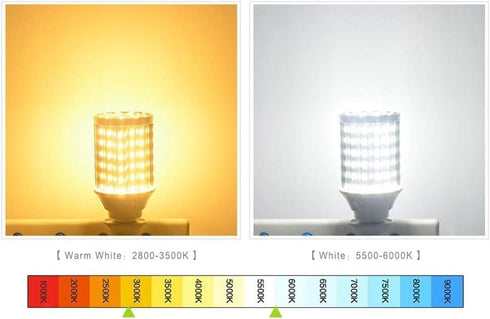 30W E27 LED Corn Light Bulbs(2 Pack)- 144 LEDs 2835 SMD 2700 LM COB Light Lamp Ultra Bright Daylight White 6000K LED Bulb 240 Watt Equivalent for ...