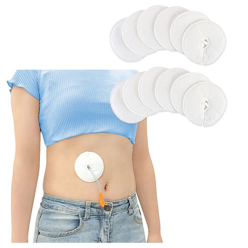 Feeding Tube Pad G Tubes Button Pads Holder Covers Peg Tube Supplies Catheter Support Peritoneal Abdominal Dialysis Extra Soft and Absorbent Pads ...