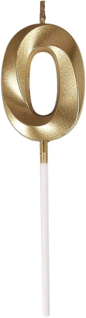 Bailym 60th Birthday Candles,Gold Number 60 Cake Topper for Birthday Decorations Party Decoration...