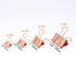 Binder Clip Paper Clamps, Assorted Sizes (Mini, Small, Medium, Large), 100 Pcs Clips for Office School Supplies (Rose Gold)...