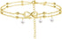 Jude Jewelers Stainless Steel Infinity Charm Faux Pearl Double Strand Anklets...