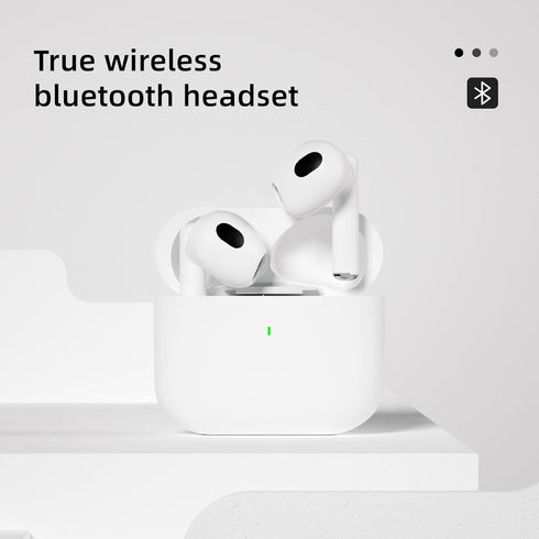 Wireless 5.2 Bluetooth headphones, wireless gaming earbuds with stereo sound, in-ear bass sports White headphones with built-in microphone...