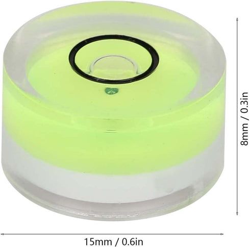 Mini Balance Bubble,5Pcs 15mm Diameter Round Bubble Level Camera Platform Water Level Measuring Tool for Scales Electronic Scales...