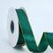 1-inch Dark Green Ribbon, Dark Green Gold Border Satin Ribbon, Size 50 roll Flower Arrangement Craft Supplies, Gift Packaging, Parties, Bouquet We...