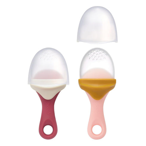 Boon Pulp Silicone Baby Fruit Feeder - Soft Silicone Baby Feeding Set - Fruit and Vegetable Baby Led Weaning Supplies - Baby Feeding Essentials - ...