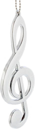 The Bridge Collection 5" Silver Treble Clef Car Charm- Car Ornament- New Driver Gifts- Band & Music Teacher Gift- Band Students- Choir Singers- Fu...