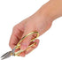 Sewing Scissors, Household Scissors with Large Golden Handle Small Silver Cutters Crafts Making Tool Ideal for Jewelry Processing Jewelry Making N...