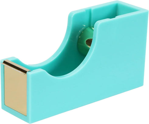 Multibey Tape Dispenser with 1 Inch Gold Core, Pink Marble Desktop Adhesive Tape Dispenser Cutter with Tape Office Supplies School Gift Idea (Pink...