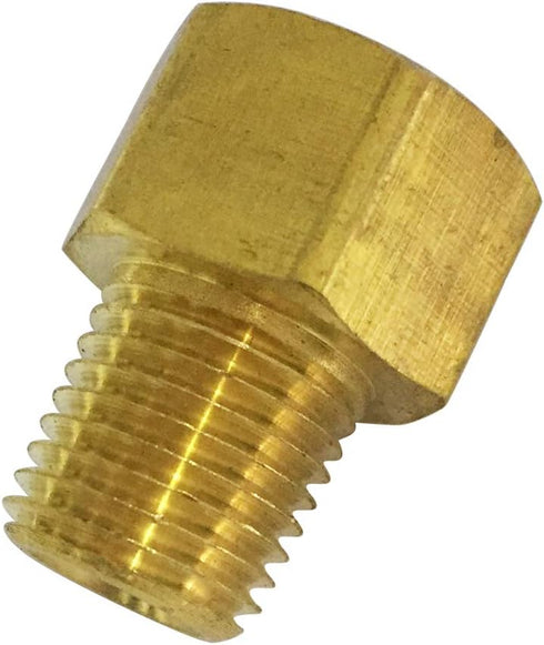 Brass Inverted Flare Fitting, Brake Line Adapter, Male Connector, 3/16" Tube OD x 1/8" NPT Male, 5pcs...