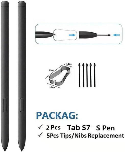 2Pcs Stylus Pen Replacement for Samsung Galaxy Tab S7 I S7+, S8 I S8+ I S8 Ultra, S9 I S9+ I S9 Ultra All Versions Stylus s Pen (Without Bluetooth...