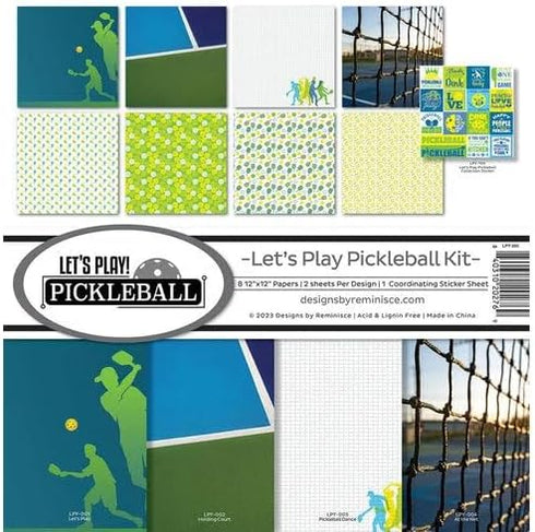 Reminisce Let's Play Pickleball Scrapbook Collection Kit...