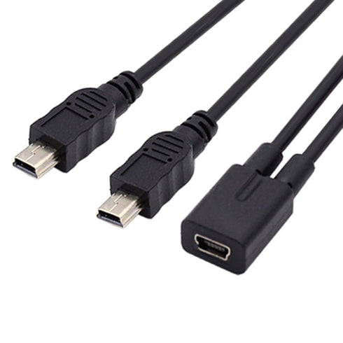 chenyang Mini USB Female 1 to 2 Mini USB Male Splitter Extension Charge Cable...