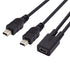 chenyang Mini USB Female 1 to 2 Mini USB Male Splitter Extension Charge Cable...