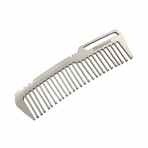 Hair Combs Portable EDC Gear Combs Camping Outdoor Tools Titanium Outdoor Accessories Pocket Titanium Comb for Men Women...