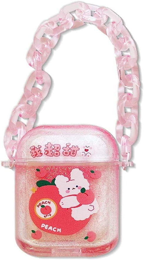 SGVAHY Cute AirPod Case for AirPods 3 Case Kawaii Clear Liquid Sequins Case Cover Hard Protective AirPod Case Wireless Charging Box with Color Cha...