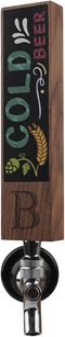 Monogrammed B Chalkboard Beer Tap Handle for Home Brew Kegerators, Home Bar, Kegerator Tap Handles, Gift for Him, 8 Inch Tall Walnut Wood...