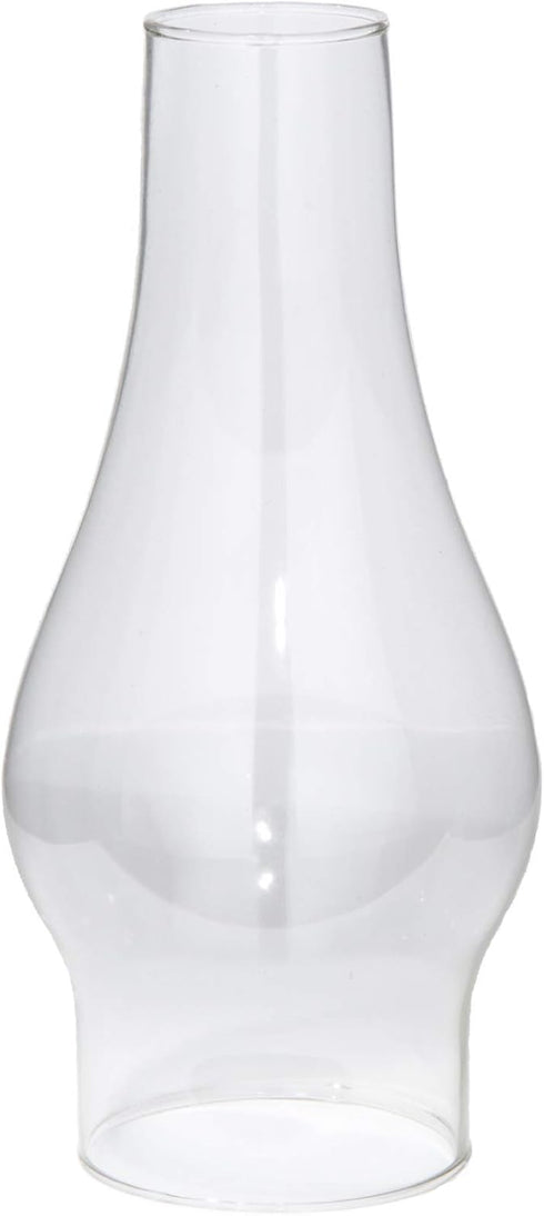 B&P Lamp® 3 Inch Base by 8 1/2 Inch Height Clear Glass Oil or Kerosene Lamp Chimney...