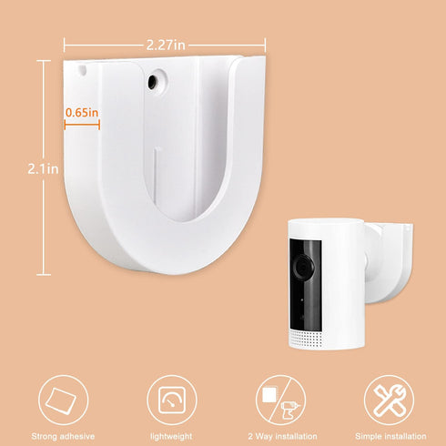 Strong Adhesive Wall Mount for Ring Indoor Cam(2nd Gen and 1st Gen),Two Ways Easy Installation, No Drilling or Screw Secured Fixed (Ring Indoor Ca...