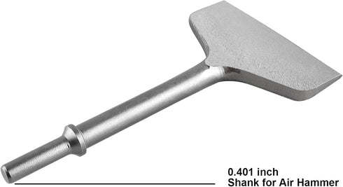 Firecore 4-inch Wide Air Chisel Bit, 0.401 Inch Shank Tile & Thinset Scaling Chisel Thinset Scraper Wall and Floor Scraper Tile Remover Work with ...