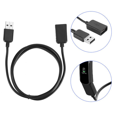 Cuifati Bracelet Watch Charger, 1 Meter Long Wristband Charger, Portable USB Charging Cable Rubber TPE Soft Wire USB Charger Adapter for Smart Bra...