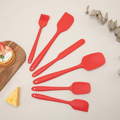 Spatula Kitchen Utensils - 6 Pieces Silicone Spatula Set Heat Resistant, Cooking Utensils Food Grade Rubber Spatulas for Nonstick Cookware Kitchen...
