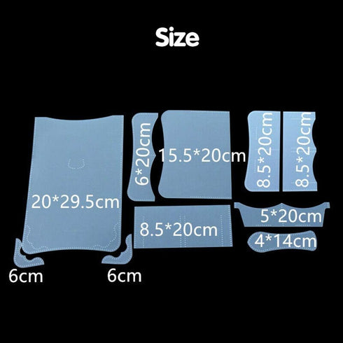 PVC DIY Women Wallet Leather Stencil Pattern Leather Craft Sewing Template Set...