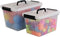 Obstnny 12 Quart&6 Quart Plastic Latching Box With Handles, Clear Storage Bins with Lid...
