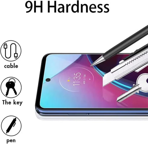 Compatible with Motorola Moto G54 Screen Protector Tempered Glass Film,9H Scratch Resistant,Case Friendly,Full Coverage,HD Clear,Bubble-Free (2 Pa...