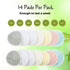Bamboo Viscose Nursing Pads - 14 Washable Pads with Wash and Storage Bags - Breastfeeding Nipple Pads for Maternity - Reusable Breast Pads for Bre...