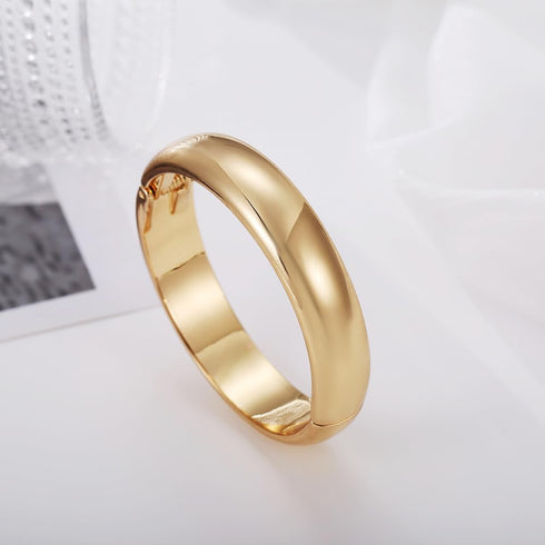 Gold Polished Chunky Twisted Hinged Waterdrop Bangle Bracelet for Women Spiraled Oval Bangle Bracelet...