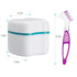 Retainer Cleaner Case - Lightweight Denture Bath Case Container for Dentures to Soak Denture Container with Basket and Brush Easy to Carry ?2pack?...