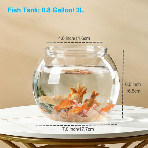 Mini Aquarium Fish Bowls (0.8Gallon / 3L)...