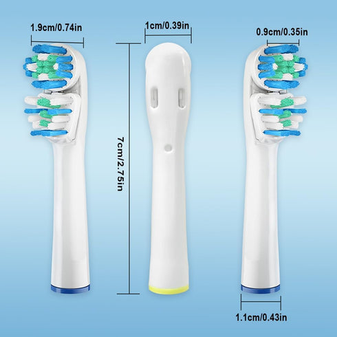 Dual-Clean Replacement Brush Heads Compatible with Oral-B Vitality Series, Fits for Pro 1000, Smart 1500, Genius X, Double Clean Toothbrush Heads ...