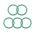 uxcell Fluorine Rubber O-Rings, 43mm OD 36mm ID 3.5mm Width FKM Seal Gasket for Machinery Plumbing, Green, Pack of 5...