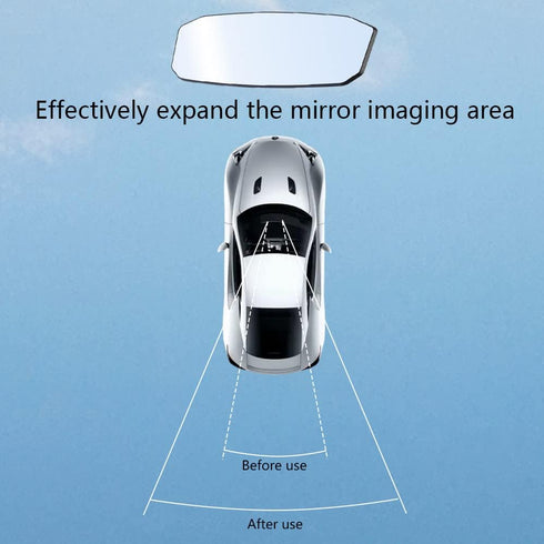 Car Rear View Mirror, 12Inch Interior Clip-on Wide Angle Convex Rear View Mirror, Car Accessories HD Wide Angle Extended Curved Mirror to Reduce B...