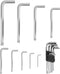 9 Pcs Hex Key Set, L Shape Metric, High Hardness, Harden CRV Steel, Size 1.5-10mm/1/16 to 3/8 Inch, Ball End Hex Allen Key Wrench Kit...