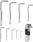 9 Pcs Hex Key Set, L Shape Metric, High Hardness, Harden CRV Steel, Size 1.5-10mm/1/16 to 3/8 Inch, Ball End Hex Allen Key Wrench Kit...