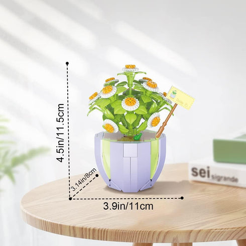 Easter Flowers Bouquet Building Set,Office Decor Sets Artificial Flowers Construction Toys,Creative DIY Botany Immortal Flower Decoration Gift for...