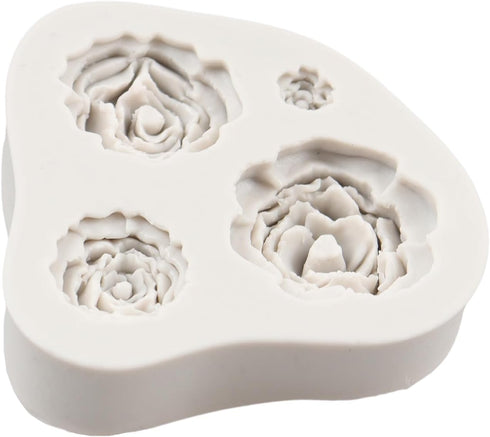 Rose Mold Rose Flower Silicone Fondant Cake Molds For Cupcake Topper Cake Decoration Chocolate Candy Polymer Clay Gum Paste...