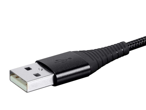 Monoprice USB 2.0 Micro B to Type A Charge & Sync Cable - 3 Feet - Black | Nylon-Braid, Durable, Kevlar-Reinforced - AtlasFlex Series...