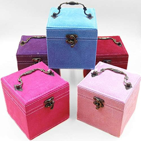 2 Layers Sewing Kits with Vintage Box Sewing Accessories Supplies Kits for Adults Kids Beginner Travel Sewing Basket Metal Handle Red...