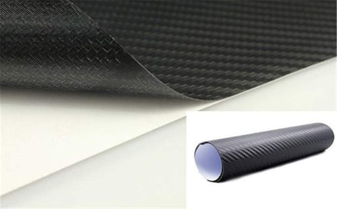 3D Carbon Fiber Film Twill Weave Vinyl Sheet Roll Wrap (12" X 60", Black)...